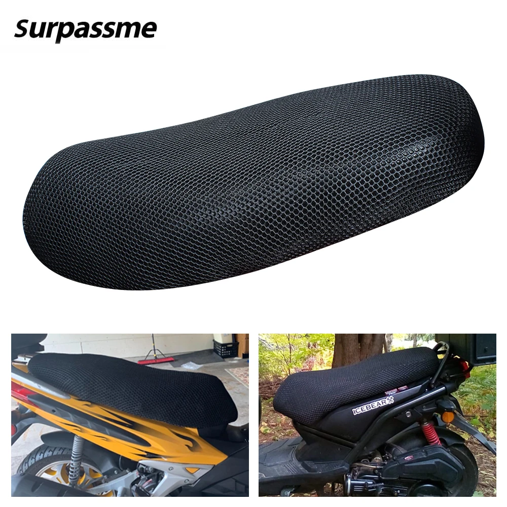 Black Motorcycle Cushion Seat Cover 3D Mesh Seat Anti-Slip Cushion Breathable Scooter Moped Motorcycle Mesh Seat Cover 
Black Motorcycle Cushion Seat Cover 3D Mesh Seat Anti-Slip Cushion Breathable Scooter Moped Motorcycle Mesh Seat Cover
