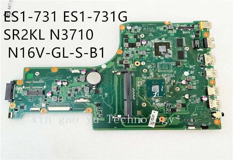 DAZYLBMB6E0 для Acer Aspire N15Q4 ES1-731 материнская плата для ноутбука с SR2KL N3710 CPU ES1-731G 100% протестирована
DAZYLBMB6E0 для Acer Aspire N15Q4 ES1-731 материнская плата для ноутбука с SR2KL N3710 CPU ES1-731G 100% протестирована