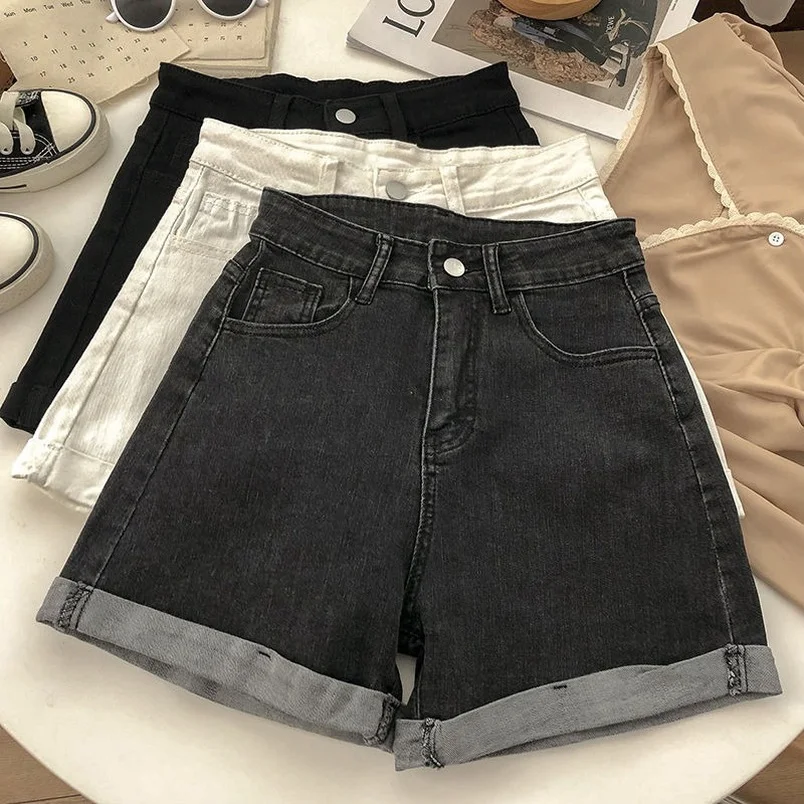 High Waist Denim Shorts for Women Summer Wide Leg A-Line Fashion Cuffs Slim Versatile Hot Pants Harajuku Teens Jean Howdfeo
High Waist Denim Shorts for Women Summer Wide Leg A-Line Fashion Cuffs Slim Versatile Hot Pants Harajuku Teens Jean Howdfeo