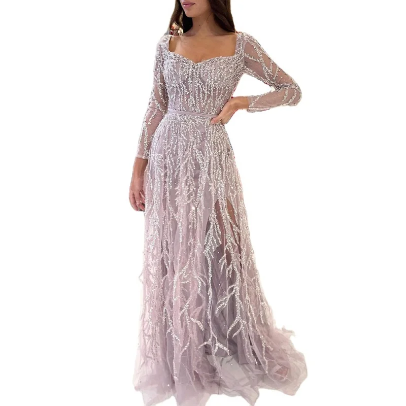Arabic Pink Sexy High Split Beaded Luxury Evening Dresses 2023 Dubai Long Party Gowns
Arabic Pink Sexy High Split Beaded Luxury Evening Dresses 2023 Dubai Long Party Gowns