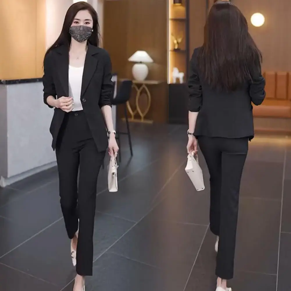 Women Business Suit Elegant Women's Business Suit Set with Vest Coat Pants Slim Fit Single Button Design for Formal for Spring
Women Business Suit Elegant Women's Business Suit Set with Vest Coat Pants Slim Fit Single Button Design for Formal for Spring