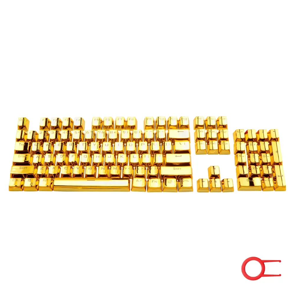 

104 Key Double Shot Injection Electroplated Backlit REDRAGON mechanical keyboard key caps For Cherry MX Including key-puller