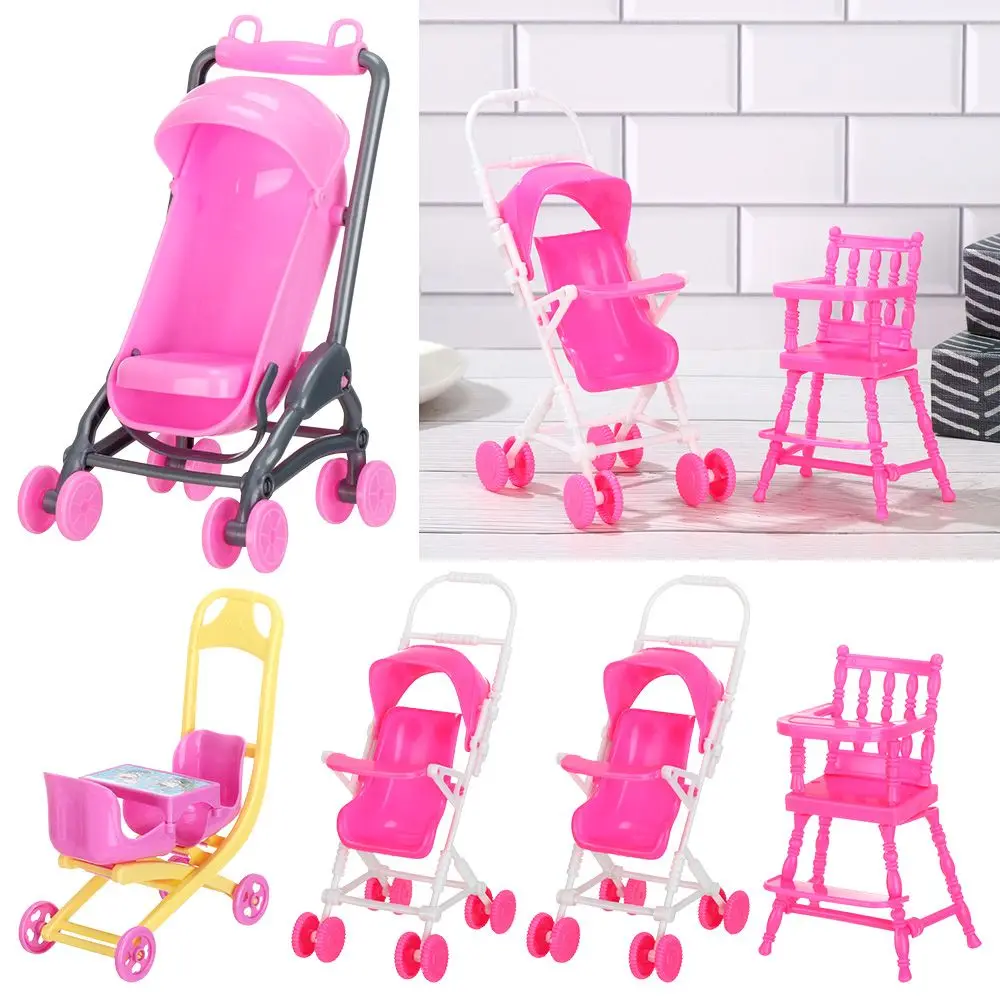Cochecito de bebé para muñecas, casa de muñecas, barbies, accesorios, carro infantil, modelo de guardería, juguetes de juego para niñas Cochecito de bebé para muñecas, casa de muñecas, barbies, accesorios, carro infantil, modelo de guardería, juguetes de juego para niñas