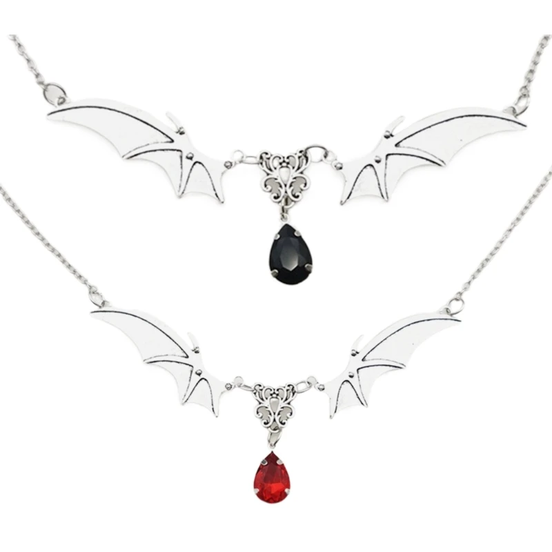 

Y4QE ожерелье-чокер на Хэллоуин для женщин и девочек, готическое черное колье с подвеской в ​​виде крыла летучей мыши