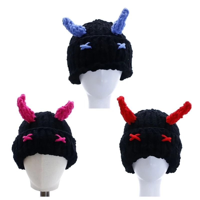 Woollike Knitted Hat Devil Horn Womens Lady Girl Headgear Caps Christmas Hats Soft Beanie Hat Pullover Caps
Woollike Knitted Hat Devil Horn Womens Lady Girl Headgear Caps Christmas Hats Soft Beanie Hat Pullover Caps