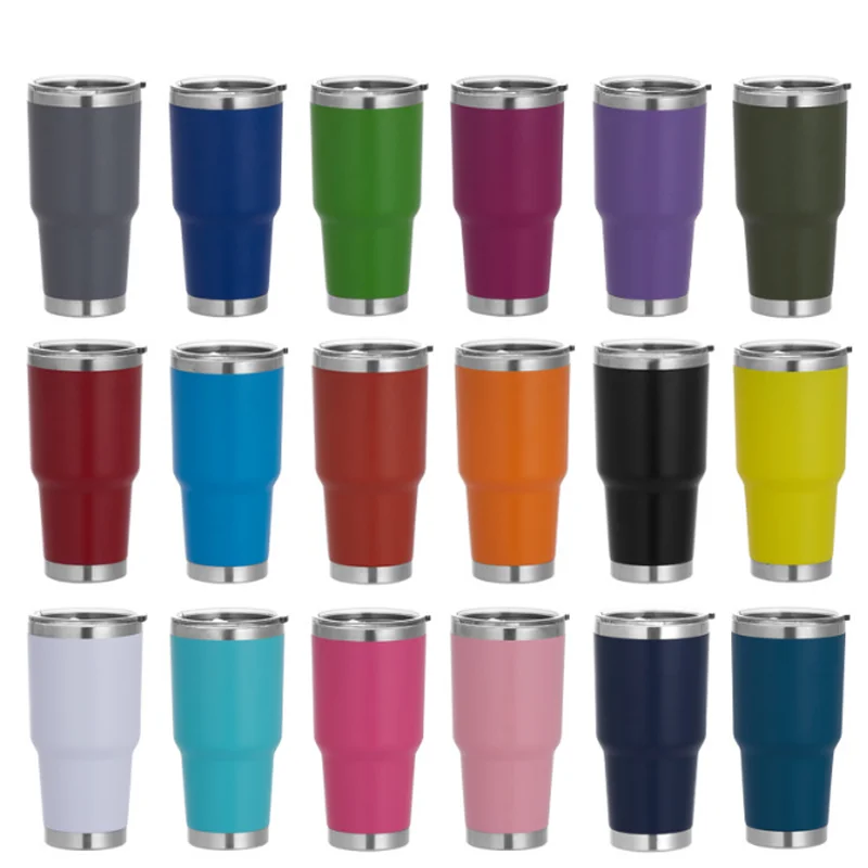 

30OZ Coffee Mug Thermal Cup Tumbler With Lid 304 Stainless Steel Vacuum Insulated Double Wall Beer Wine Thermos Bottle