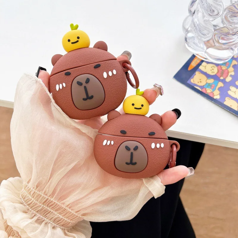 

3D Cute Cartoon Pufferfish Case for AirPods Pro2 Airpod Pro 1 2 3 Bluetooth Earbuds Charging Box Protective Earphone Case Cover