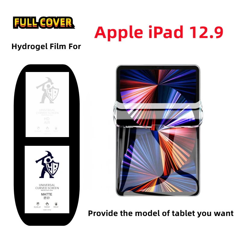 Матовая Гидрогелевая пленка для iPad Pro 12,9, защитная пленка из ТПУ с полным покрытием, не стекло, 2 шт.
Матовая Гидрогелевая пленка для iPad Pro 12,9, защитная пленка из ТПУ с полным покрытием, не стекло, 2 шт.