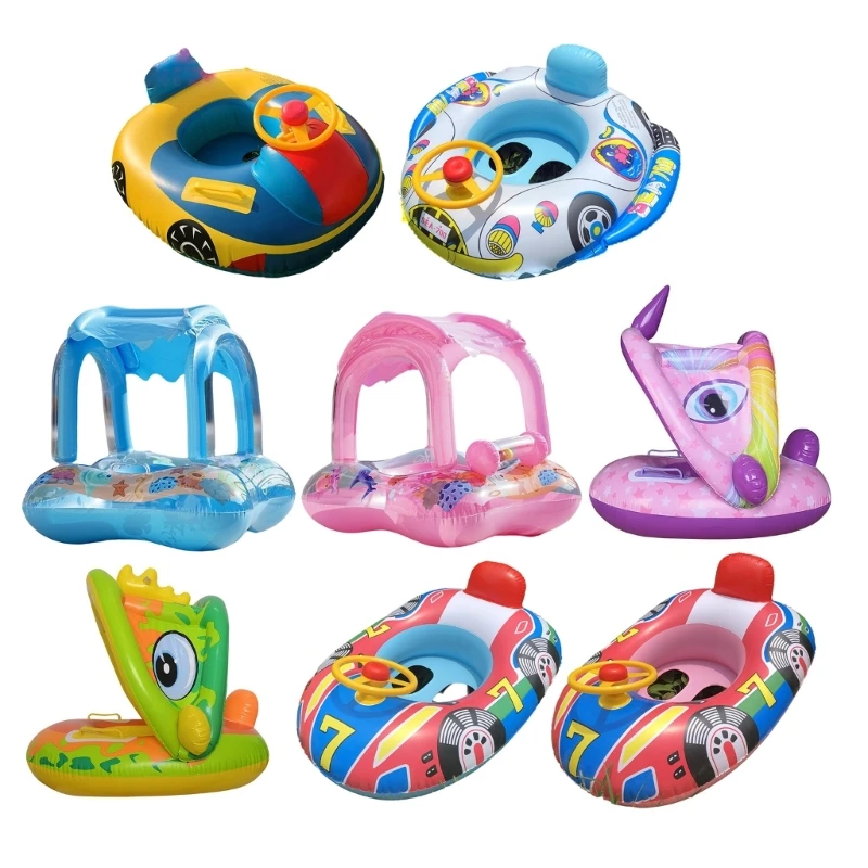 

77HD Cartoon Inflatable Swim Circle for Baby Swimming Pool Durablity Baby Float Rings Safety Infant Bathing Float Swim