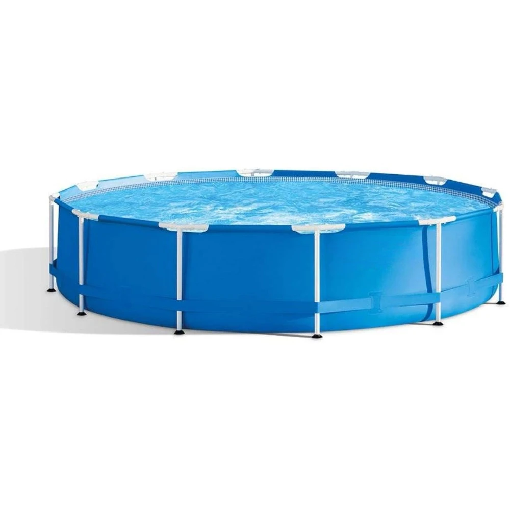

12 Feet Round Easy Set Metal Frame Above Ground Outdoor Backyard Swimming Family Pool for Kids and Adults Ages 6 and Up Garden