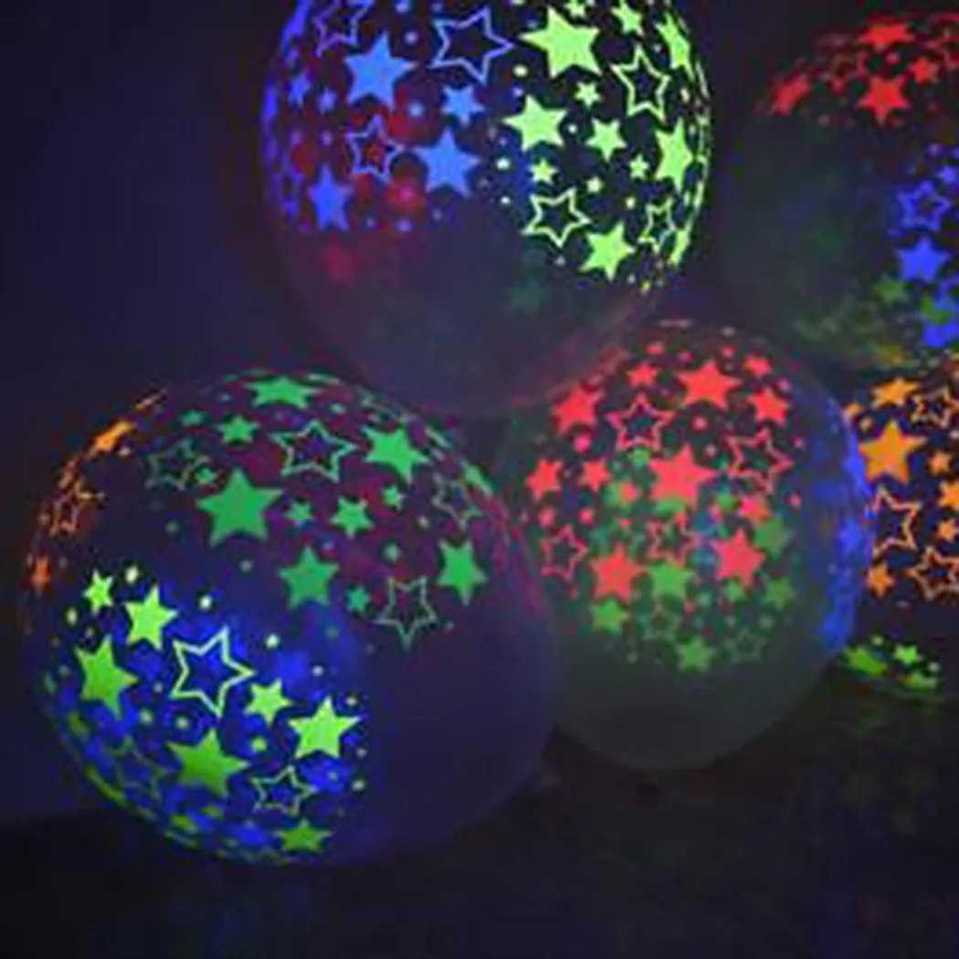 10PCS Clear Latex 12 Inch Neon UV Blacklight Stars Balloons Stars Points Balloon For Wedding Birthday Party Decoration
10PCS Clear Latex 12 Inch Neon UV Blacklight Stars Balloons Stars Points Balloon For Wedding Birthday Party Decoration
