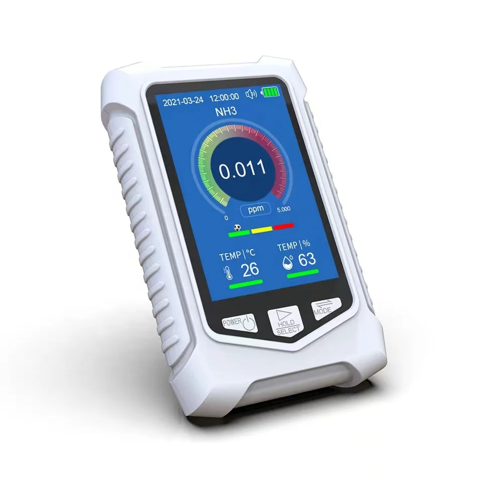 Newest NH3 Detector Desktop Air Quality Monitor Handheld Ammonia Gas Detector with Temperature Humidity Display
Newest NH3 Detector Desktop Air Quality Monitor Handheld Ammonia Gas Detector with Temperature Humidity Display