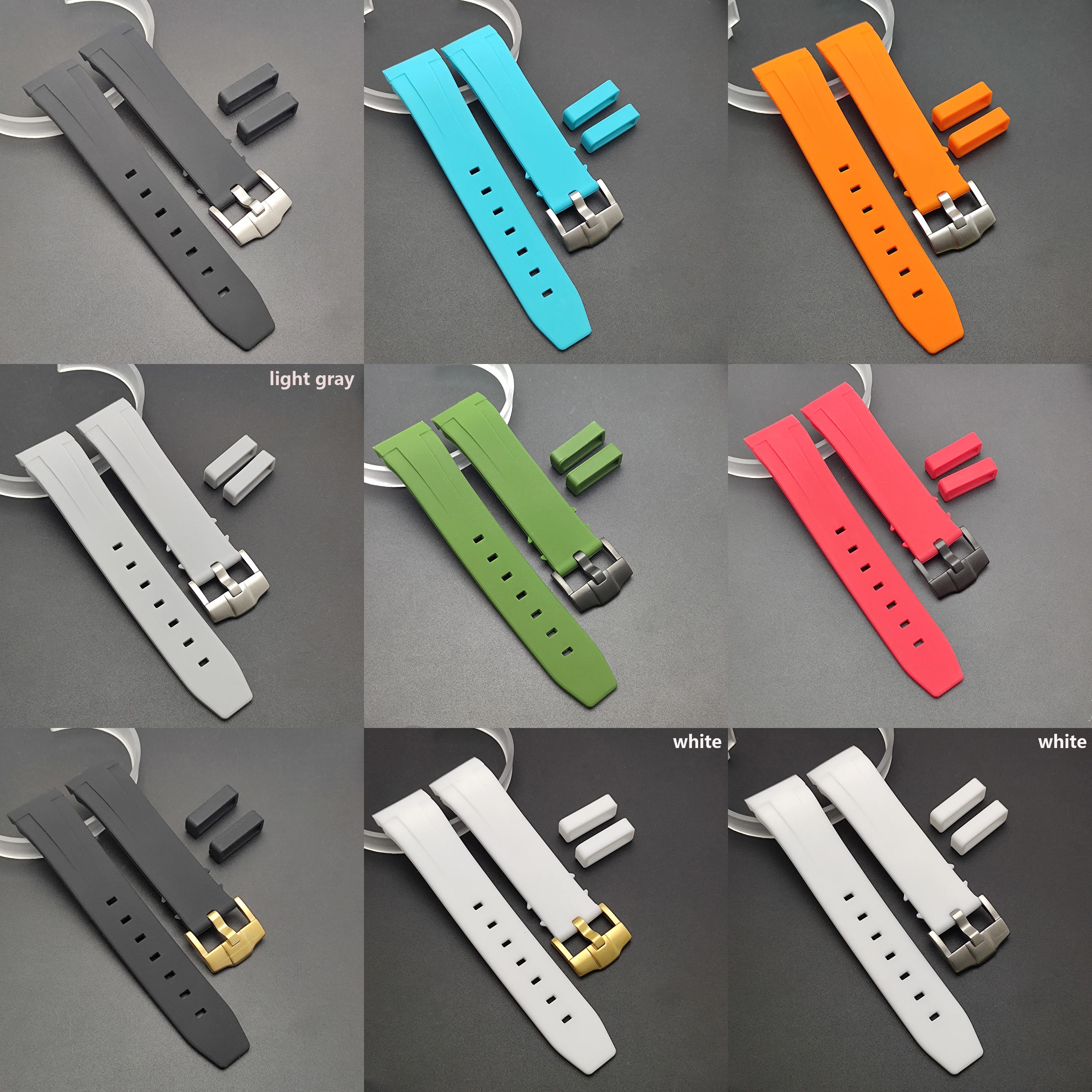 Silicone Rubber Watchband 22mm Women Men Watch Band Strap Waterproof Sports Watch Belt Polished Buckle
Silicone Rubber Watchband 22mm Women Men Watch Band Strap Waterproof Sports Watch Belt Polished Buckle
