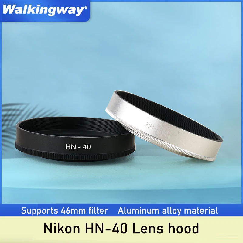 

HN-40 Lens Hood For Nikon Z50 Z30 ZFC DX 16-50mm F3.5-6.3VR Micro Single Lens Lens Hood Black Silver 46mm For NIKON