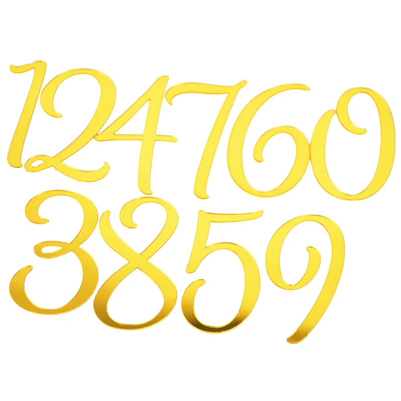 1 Set Acrylic Golden 0-9 Number Cake Topper for Birthday Wedding Baby Shower Dessert Digital Cupcake Topper Party Cake Suplies
1 Set Acrylic Golden 0-9 Number Cake Topper for Birthday Wedding Baby Shower Dessert Digital Cupcake Topper Party Cake Suplies