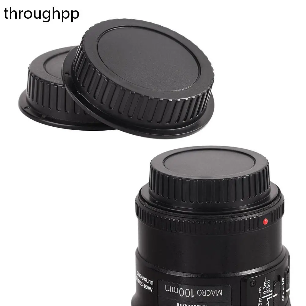 

1PC Black Plastic Lens Dust Cover DSLR SLR Rear Lens Cap Camera Accessory for Canon Rebel EOS Series