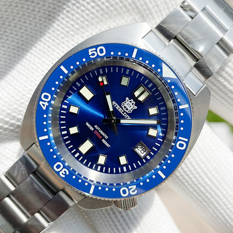 STEELDIVE New Abalone V3 Men's Automatic Watch 200m Diver Watch Luminous Japan NH35 Movement Sapphire Mechanical Watches
STEELDIVE New Abalone V3 Men's Automatic Watch 200m Diver Watch Luminous Japan NH35 Movement Sapphire Mechanical Watches