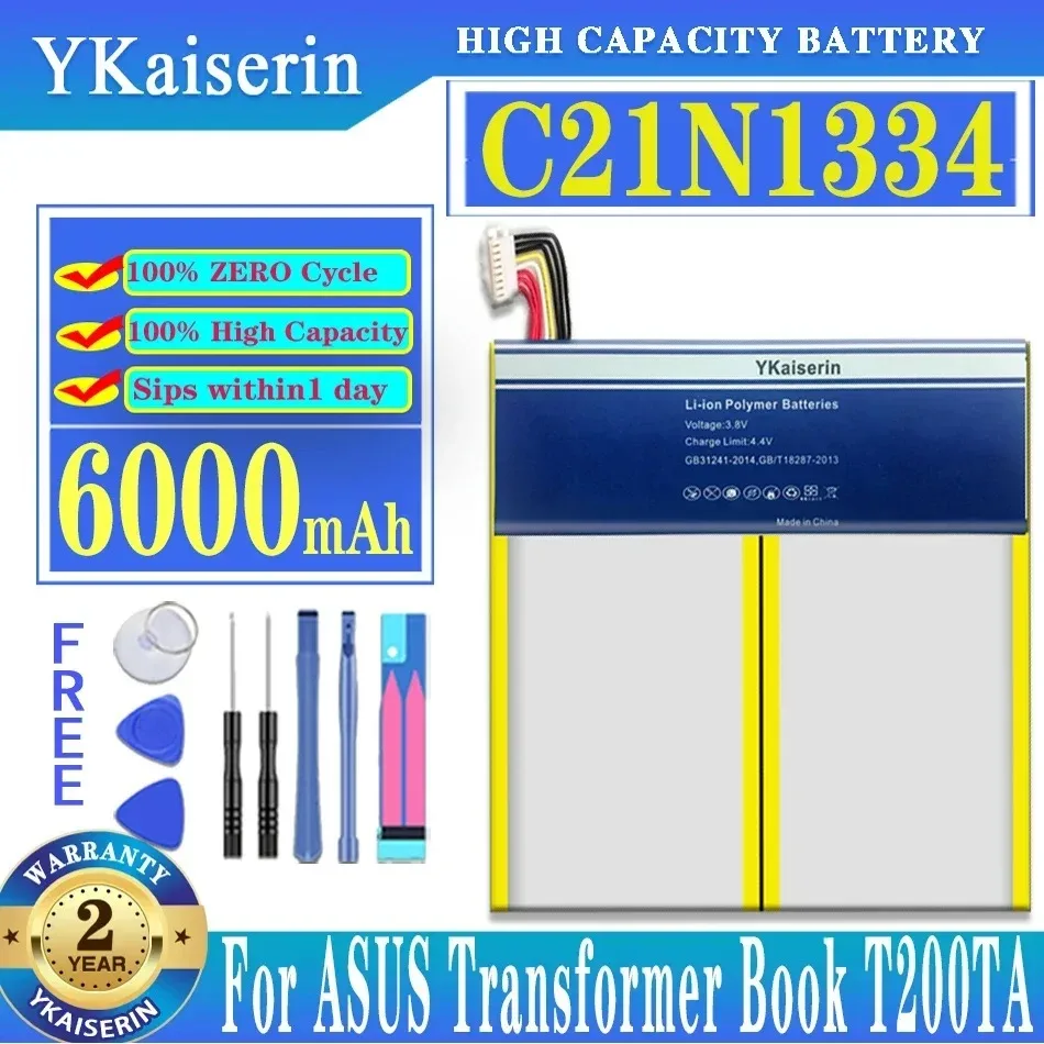 YKaiserin C21N1334 6000mAh Battery For Asus Transformer Book T200TA,T200TA-1A,T200TA-1K,T200TA-1R,200TA-C1-BL Batteries + Tools
YKaiserin C21N1334 6000mAh Battery For Asus Transformer Book T200TA,T200TA-1A,T200TA-1K,T200TA-1R,200TA-C1-BL Batteries + Tools