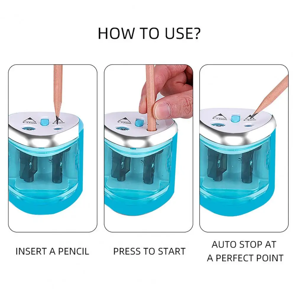 Dual-sized Holes Pencil Sharpener Compact Dual Hole Pencil Sharpeners for School Office Portable Stationery with Sharp for Kids
Dual-sized Holes Pencil Sharpener Compact Dual Hole Pencil Sharpeners for School Office Portable Stationery with Sharp for Kids