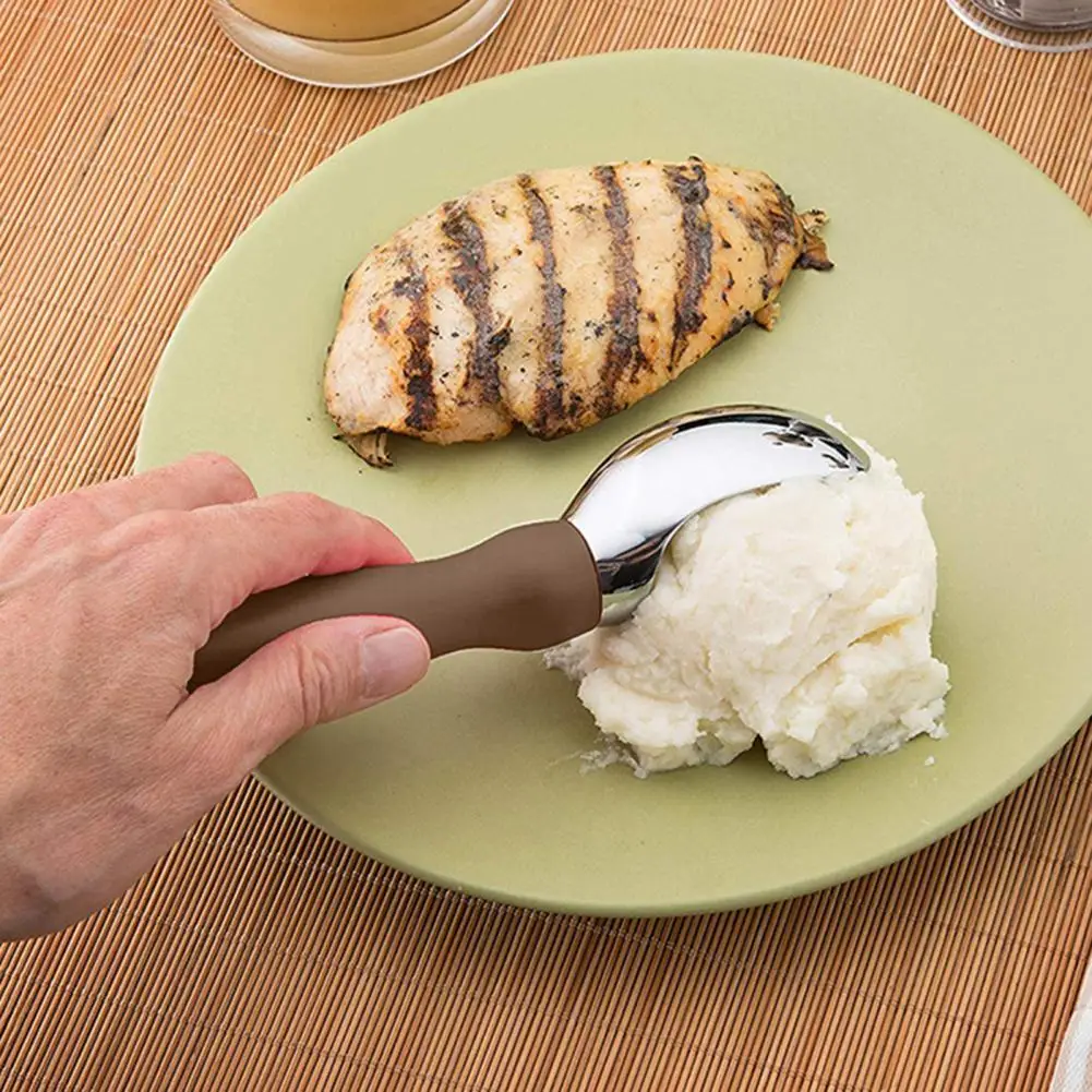 

Curved Head Ice Cream Spatula Stainless Steel Ice Cream Scoop with Comfortable Handle for Easy Dessert Handling for Spooning