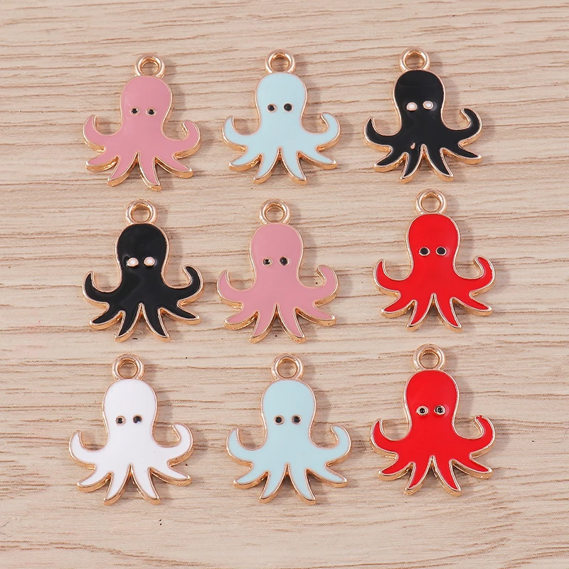 10pcs 15x19mm Cartoon Enamel Octopus Charms Pendants for Drop Earrings Bracelets Necklace DIY Handmade Crafts Jewelry Making
10pcs 15x19mm Cartoon Enamel Octopus Charms Pendants for Drop Earrings Bracelets Necklace DIY Handmade Crafts Jewelry Making
