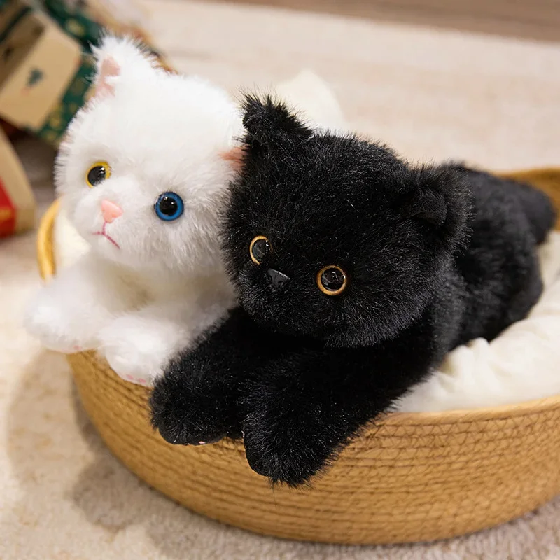 Realistic Cat Plush Toy Lifelike Soft Stuffed Kitten with Fur , Cute Gift for Pet Lovers, Home Decor, Valentine Birthday Realistic Cat Plush Toy Lifelike Soft Stuffed Kitten with Fur , Cute Gift for Pet Lovers, Home Decor, Valentine Birthday