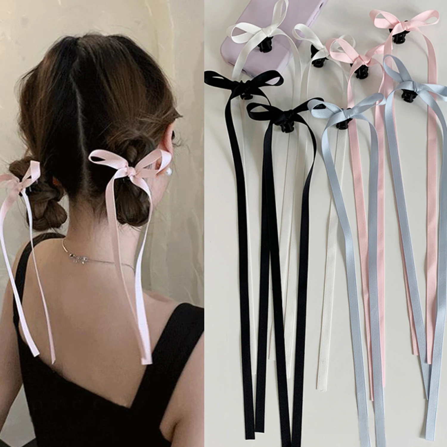 2pcs Ribbon Bow Hair Claw Clips Long Ribbon Tassel Hair Clip For Braids Bang Side Hair Decoration Women Girls Hair Accessories
2pcs Ribbon Bow Hair Claw Clips Long Ribbon Tassel Hair Clip For Braids Bang Side Hair Decoration Women Girls Hair Accessories