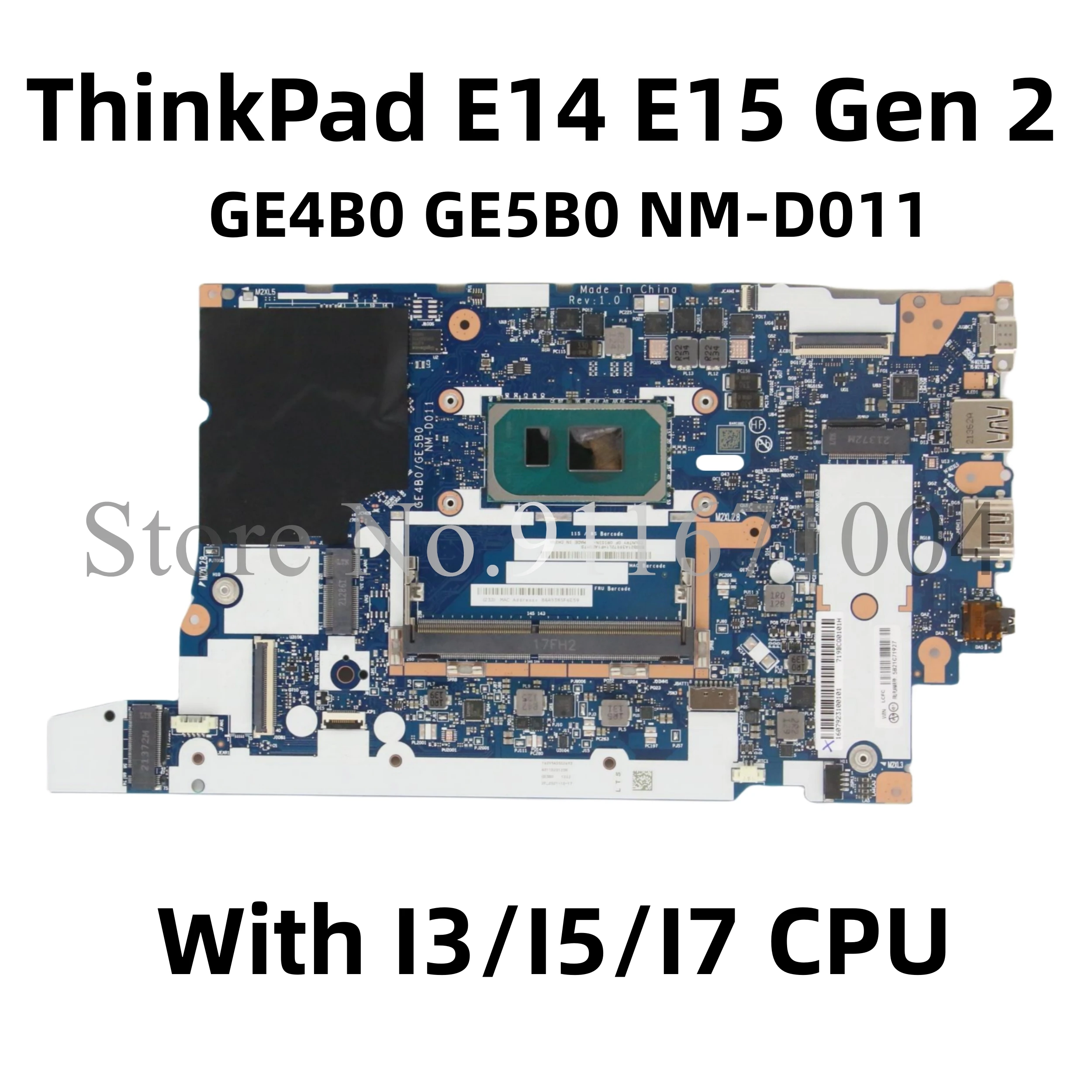 Новая модель, материнская плата для ноутбука Lenovo ThinkPad E14 E15 Gen 2 с процессором I3 I5 I7 DDR4 UMA FRU: 5b21c7беспедальный 5b21c7арта 5B21C71871
Новая модель, материнская плата для ноутбука Lenovo ThinkPad E14 E15 Gen 2 с процессором I3 I5 I7 DDR4 UMA FRU: 5b21c7беспедальный 5b21c7арта 5B21C71871
