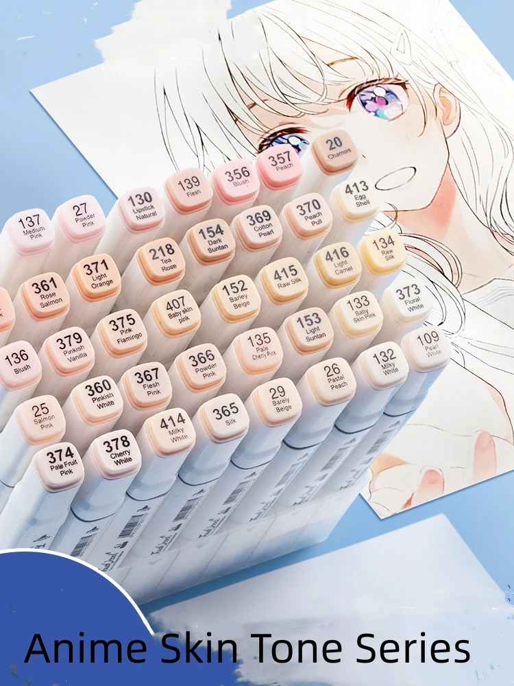 touch marker pen, skin tone set, art specific manga painting, double head quick drying oily soft head watercolor pen
touch marker pen, skin tone set, art specific manga painting, double head quick drying oily soft head watercolor pen