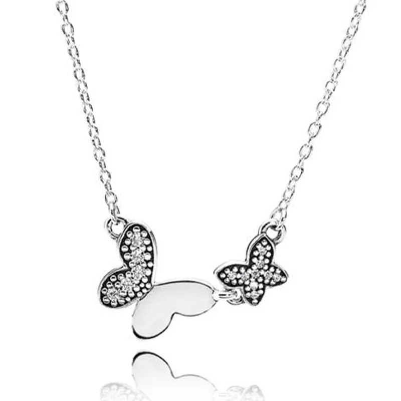 Authentic 925 Sterling Silver Moments Butterfly With Crystal Chain Necklace For Women Bead Charm Diy Fashion Jewelry
Authentic 925 Sterling Silver Moments Butterfly With Crystal Chain Necklace For Women Bead Charm Diy Fashion Jewelry