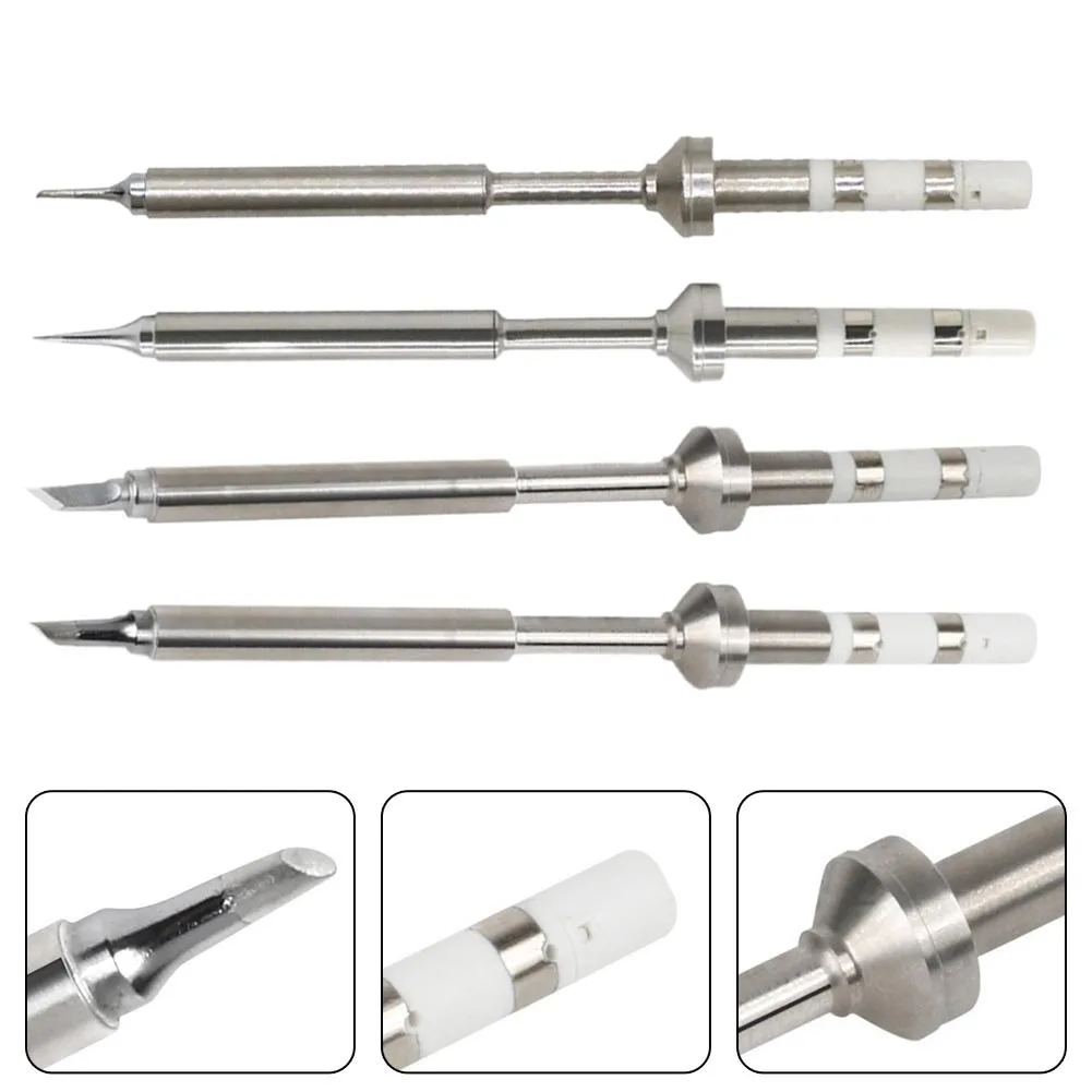 

4pcs TS100 Soldering Iron Tips Electric Solding C1 ILS KU BC2 Replacement Accessories 94 Mm Length Welding Tool Parts