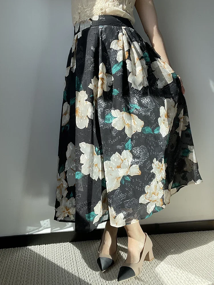 JAIMI Floral Print Elegant Big Hem Skirt Holidy Full Midi Skirt Bohemia Style Casual Big Swing High Waist A Line Women Clothing
JAIMI Floral Print Elegant Big Hem Skirt Holidy Full Midi Skirt Bohemia Style Casual Big Swing High Waist A Line Women Clothing