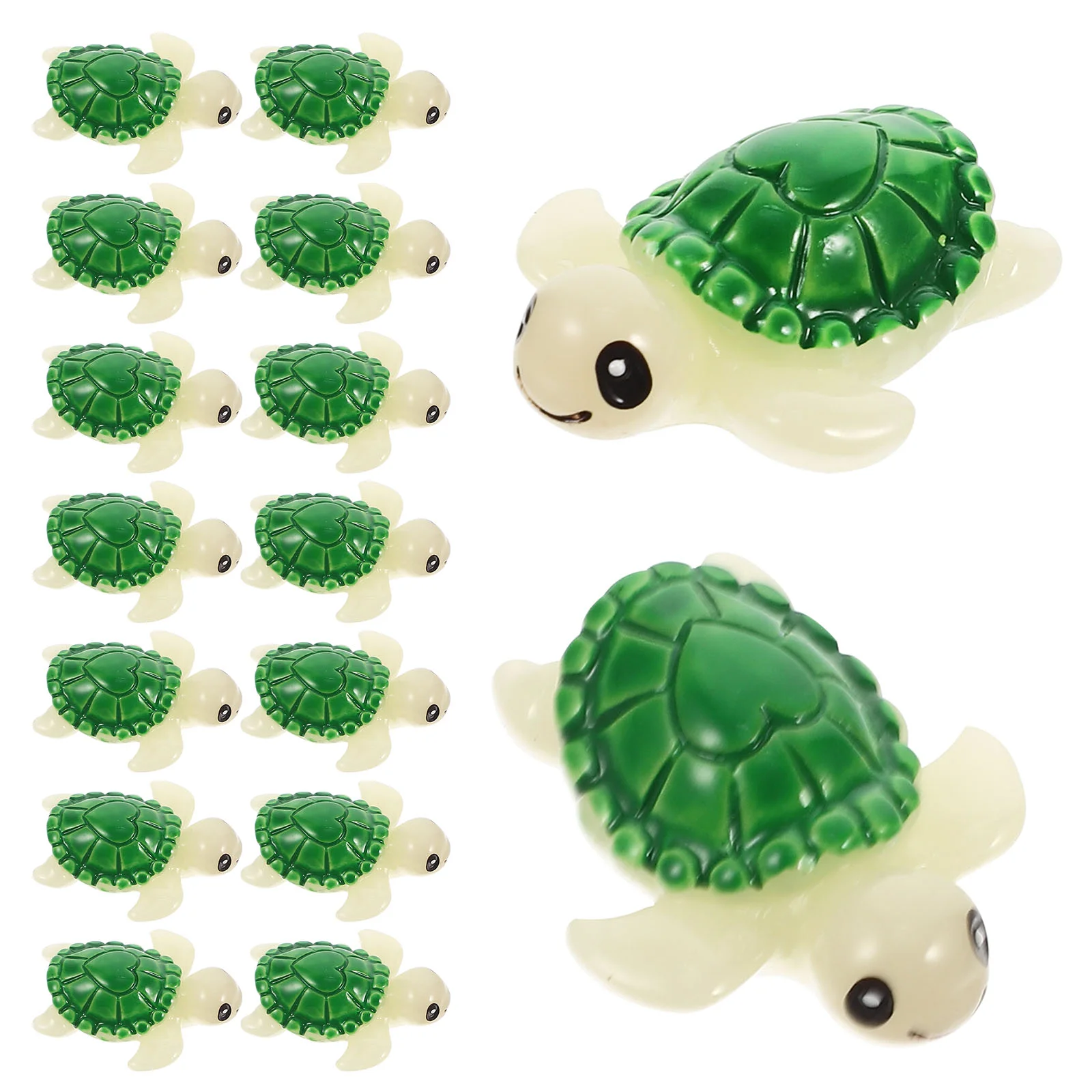 

20 Pcs Mini Turtle Model Lovely Miniature Tortoise Animal Adorable Figure Figurine Synthetic Resin Decorative