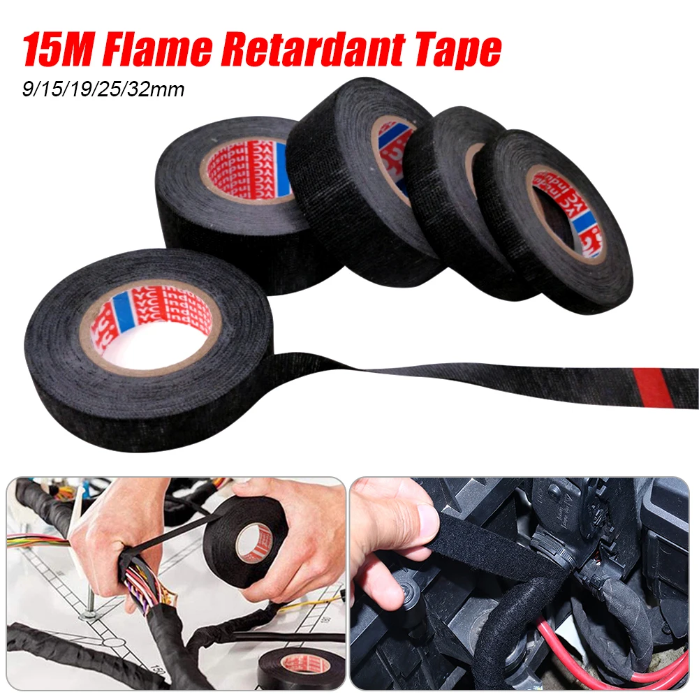 1Pc 15M Electrical Tape Heat-resistant Adhesive Cloth Tape For Cable Car Harness Wiring Loom Width 9/15/19/25/32MM Dropshipping
1Pc 15M Electrical Tape Heat-resistant Adhesive Cloth Tape For Cable Car Harness Wiring Loom Width 9/15/19/25/32MM Dropshipping