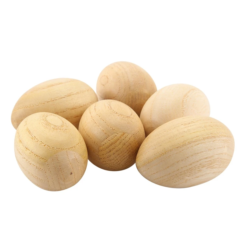 

Set Of 6 Pcs Wooden Percussion Musical Egg Maracas Egg Shakers Musical Instrument Toy For Kids