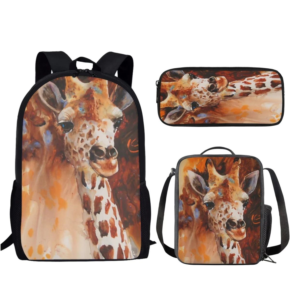Giraffe Pattern School Backpack 3Pcs/Set for Student Boys Girls 3D Print Schoolbag Causal Kids Book Rucksack Pencil Case Mochila
Giraffe Pattern School Backpack 3Pcs/Set for Student Boys Girls 3D Print Schoolbag Causal Kids Book Rucksack Pencil Case Mochila