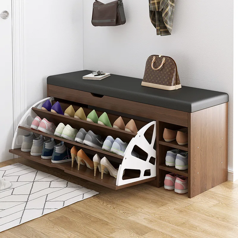 

Shoe Rack Storage Organizer Home Door Sitting Stool One Can Sit-type Sho Stand Small Stool Soft Bag Shoes Cabinet Furniture