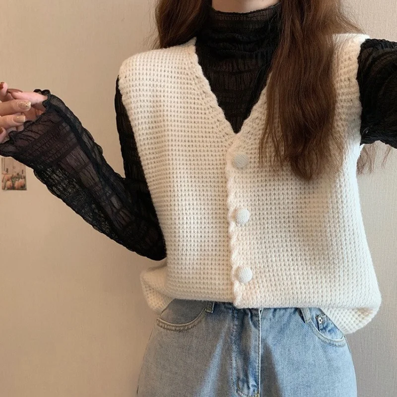 Loose Korean Short Waistcoat Bottoming Vest sweater mujer 2023 New Fall Women's Clothing Knitted Vest Jacket Cardigan Women's
Loose Korean Short Waistcoat Bottoming Vest sweater mujer 2023 New Fall Women's Clothing Knitted Vest Jacket Cardigan Women's