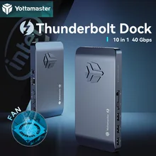 Yottamaster MS5 Thunderbolt 3 Docking Station USB 3.1 40Gbps 8TB for SATA&NVME SSD/LAN Connect/USB HUB/Intel Certified TB3 PD3.0
Yottamaster MS5 Thunderbolt 3 Docking Station USB 3.1 40Gbps 8TB for SATA&NVME SSD/LAN Connect/USB HUB/Intel Certified TB3 PD3.0