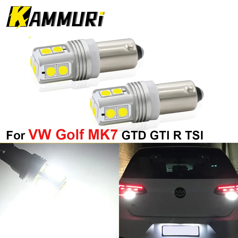 

2PCS Xenon Error Free White Bay9s H21W 64136 LED Bulbs For Volkswagen VW Golf MK7 GTD GTI R TSI Car LED Backup Reverse Lights