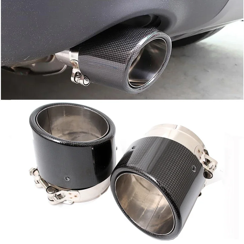 

For BMW G20 1 3 series 2019+ G01 G02 X3 X4 2018+ X1 F48 X2 F39 2018+ Carbon Rear Tail End Tip Pipe Dual Exhaust Muffler 2pcs