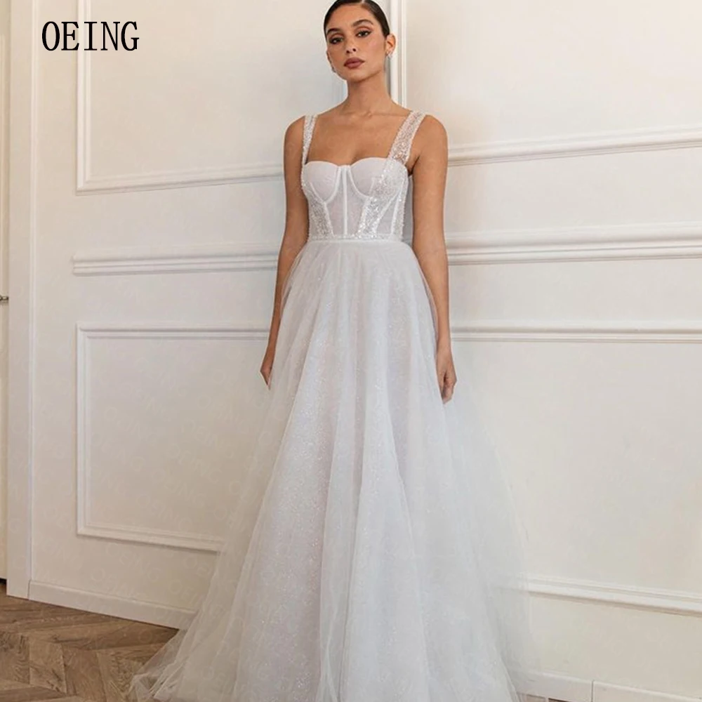 OEING 2023 Elegant Sweetheart Formal Wedding Gowns Spaghetti Straps A-line Bridal Dresses Sparkly Glitter Princess Party Vestido
OEING 2023 Elegant Sweetheart Formal Wedding Gowns Spaghetti Straps A-line Bridal Dresses Sparkly Glitter Princess Party Vestido