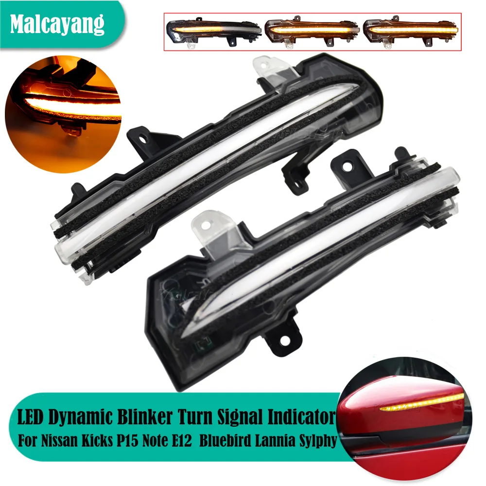2pcs For Nissan Kicks P15 Note E12 Bluebird Lannia Sylphy LED Dynamic Turn Signal Side Marker Light Sequential Blinker Indicator
2pcs For Nissan Kicks P15 Note E12 Bluebird Lannia Sylphy LED Dynamic Turn Signal Side Marker Light Sequential Blinker Indicator