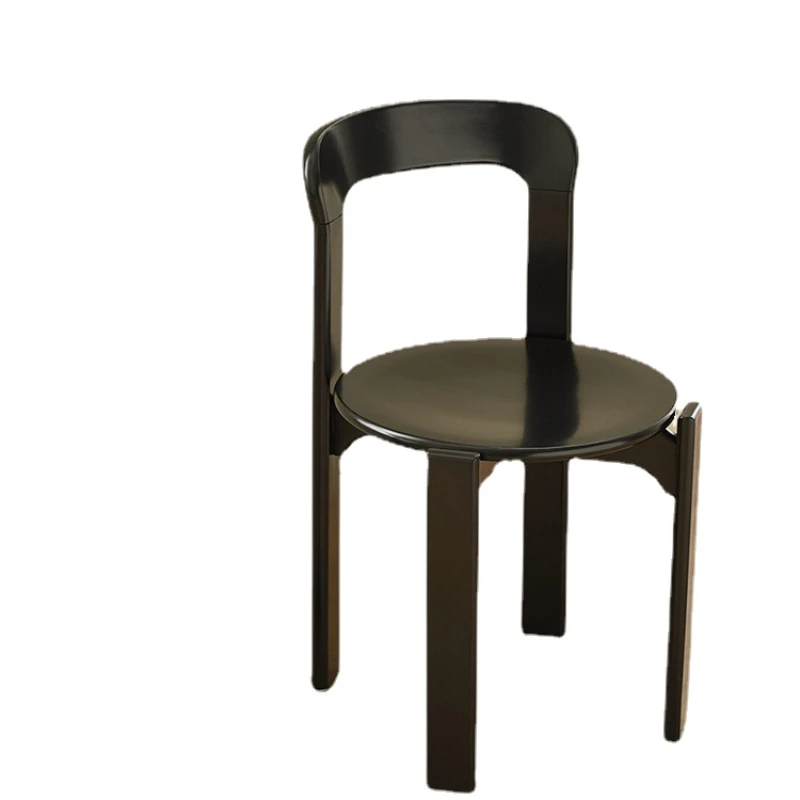 ZC Retro Black Solid Wood Designer Dining Chair Stackable Home Backrest Dining-Table Chair
ZC Retro Black Solid Wood Designer Dining Chair Stackable Home Backrest Dining-Table Chair