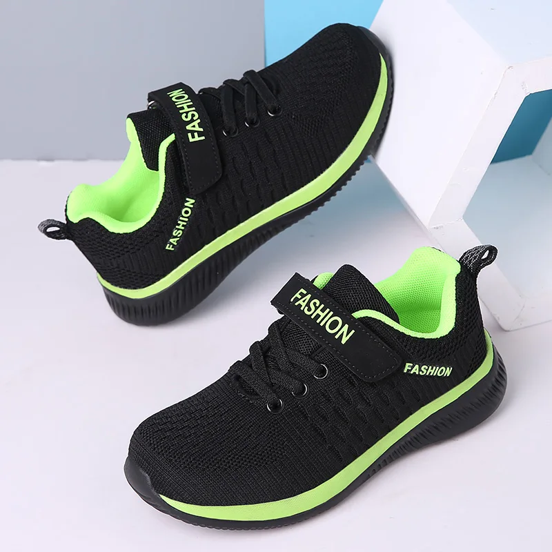 

Fashion Kids Sports Shoes Boys Hook&loop Girls Running Sneakers Breathable Mesh Casual Sneakers Children Walking Shoes Toddler