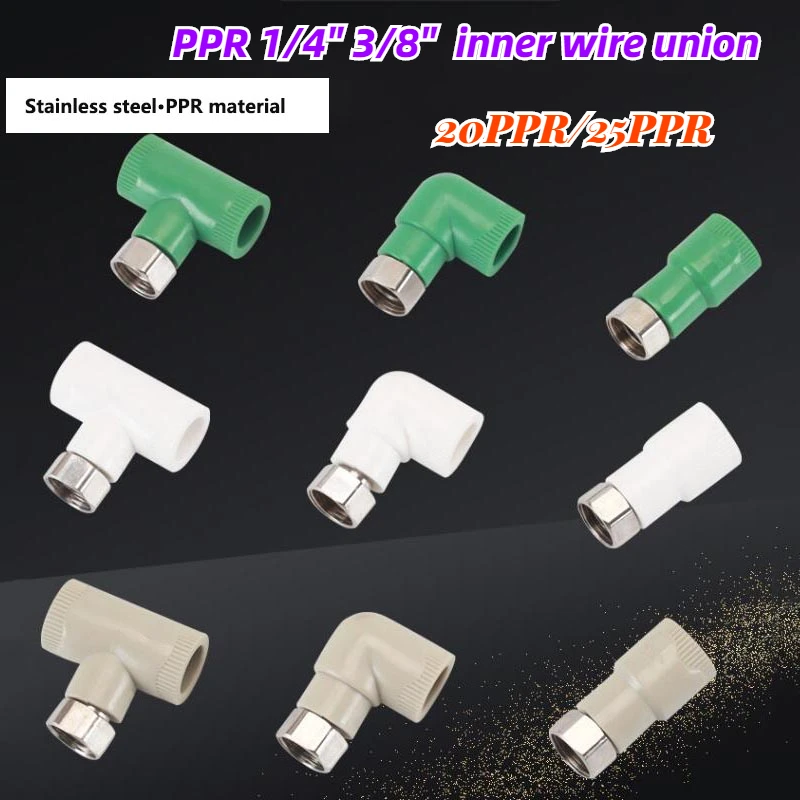 Water Heater Ppr Union Tee Elbow Direct Hot Melt 20/25 Pipe Transformer 1/2 IN 3/4 IN Stainless Steel Threaded Joint Fittings
Water Heater Ppr Union Tee Elbow Direct Hot Melt 20/25 Pipe Transformer 1/2 IN 3/4 IN Stainless Steel Threaded Joint Fittings