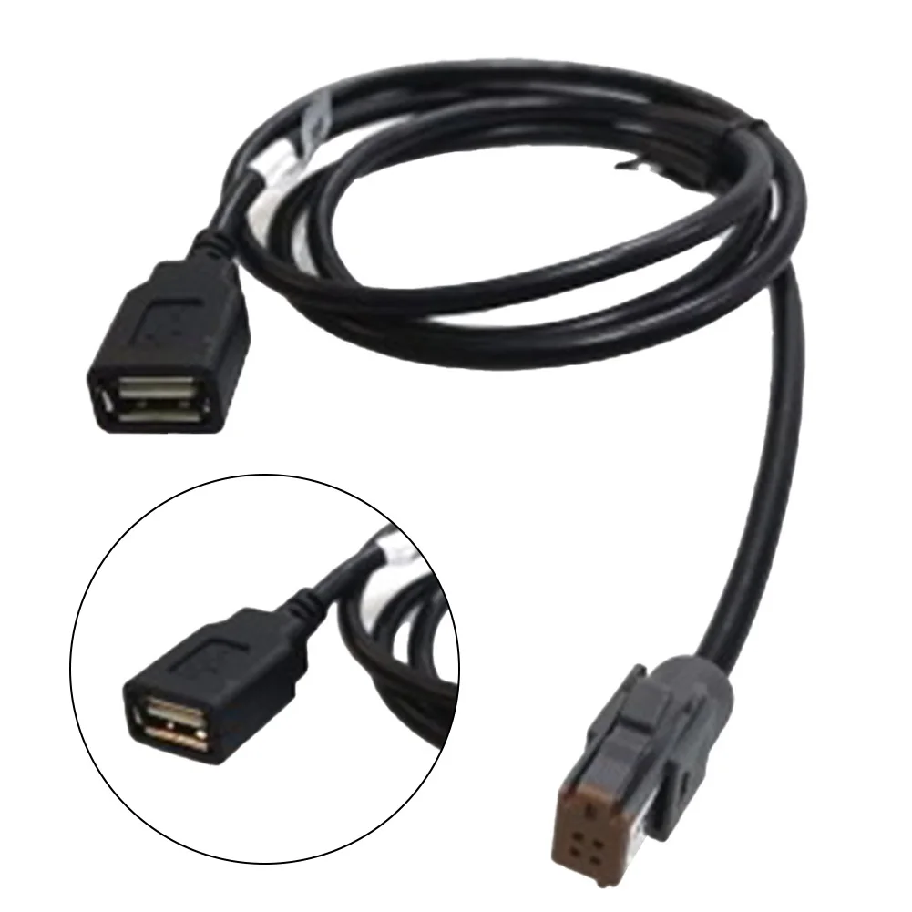 

Conector Wire USB Adapter Cable Audio Input Black Parts Replacement Vehicle 100cm Length 1pc 1pcs 1x Accessories