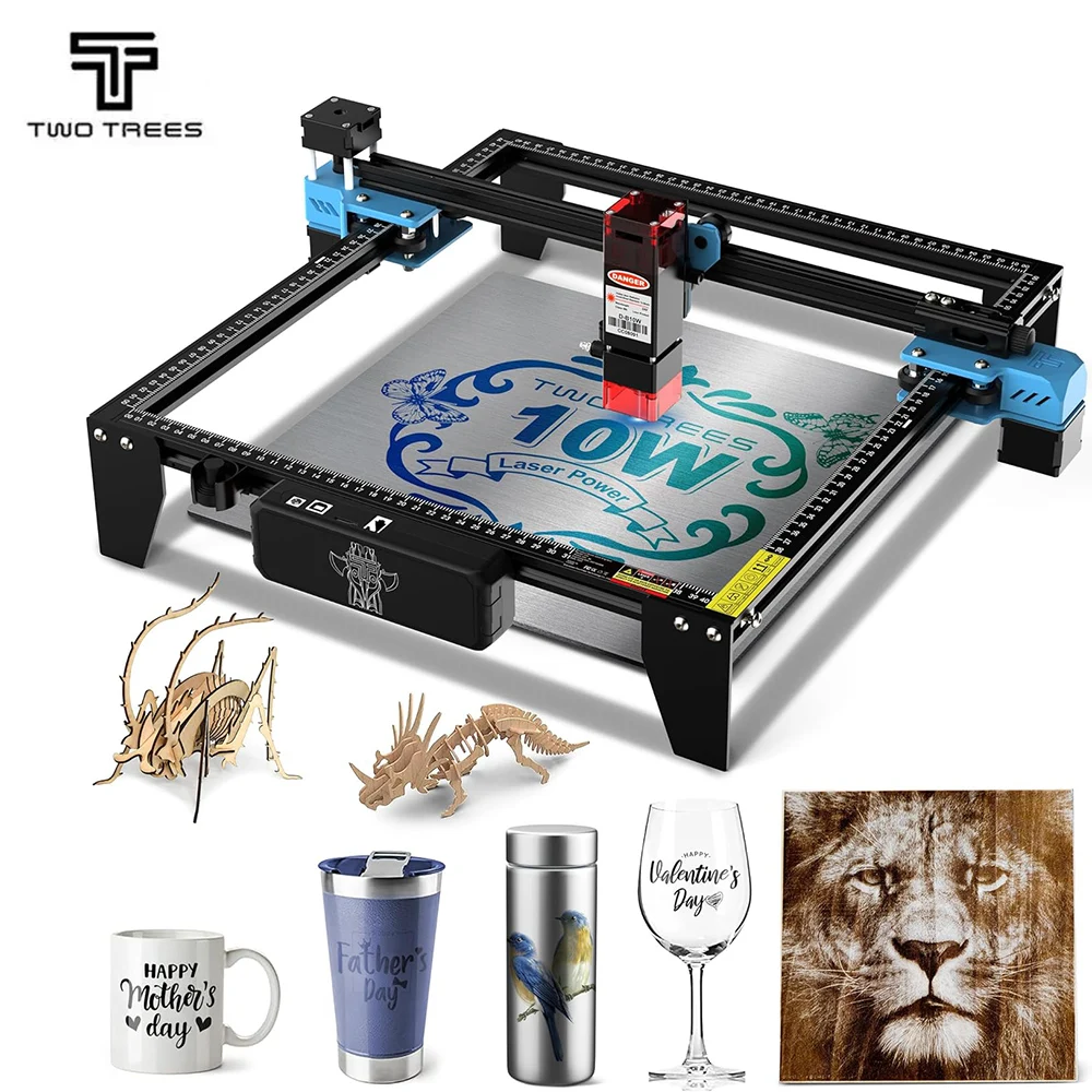 

Two trees TTS-55Pro Laser Engraver Large Size Engraving Machine DIY Cutting Machine 40W/80W CNC Router For Metal Wood Leather