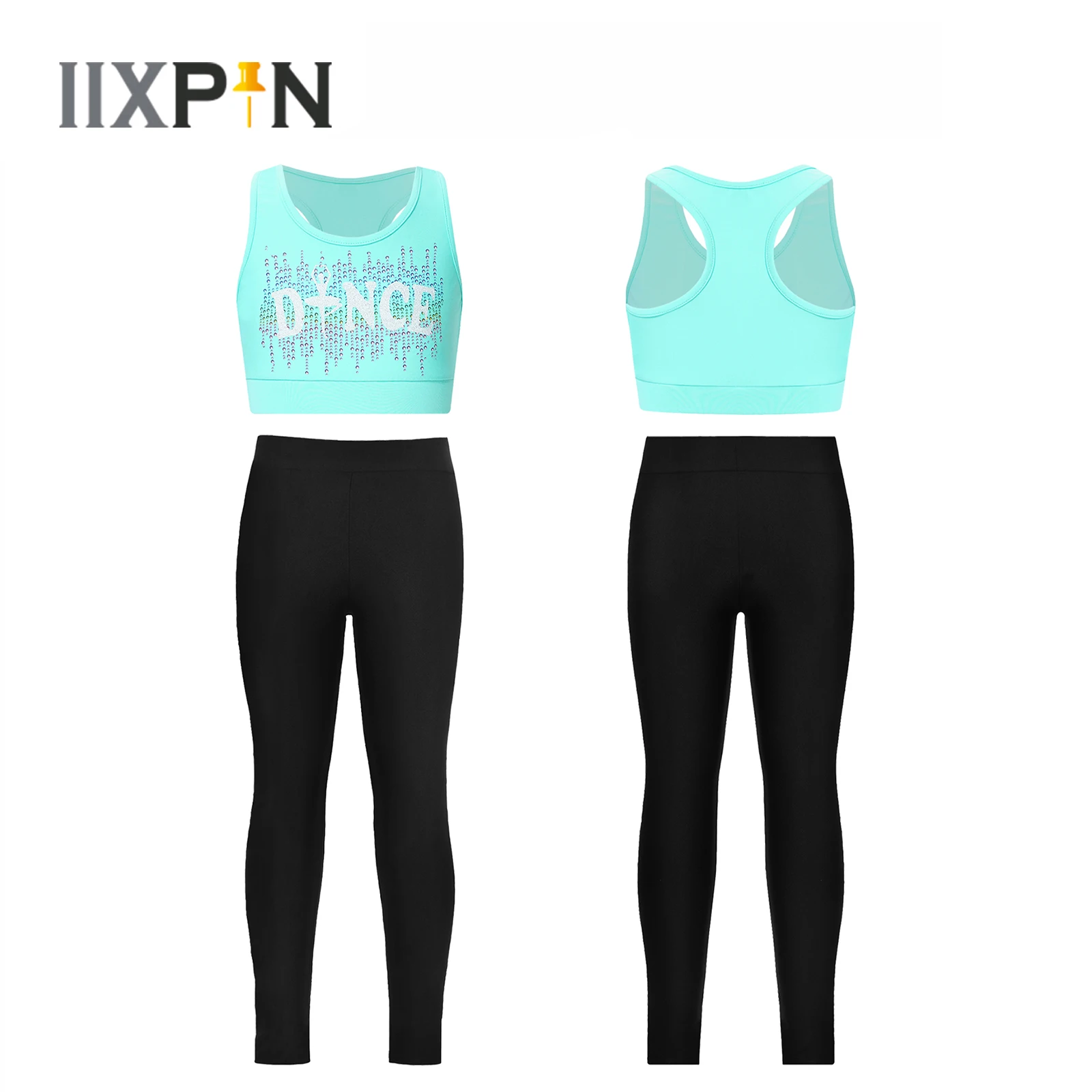 Kids Girls Gymnastics Hip-hop Dance Costume Sportwear Sleeveless Printed Racerback Tank Crop Tops+Leggings for Jazz Streetwear
Kids Girls Gymnastics Hip-hop Dance Costume Sportwear Sleeveless Printed Racerback Tank Crop Tops+Leggings for Jazz Streetwear