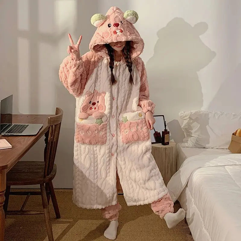 Kawaii loopy пижамы Аниме охватывающая девочка зимняя утепленная плюс бархатная сохраняющая тепло пижама с длинным рукавом костюм удобный теплый
Kawaii loopy пижамы Аниме охватывающая девочка зимняя утепленная плюс бархатная сохраняющая тепло пижама с длинным рукавом костюм удобный теплый